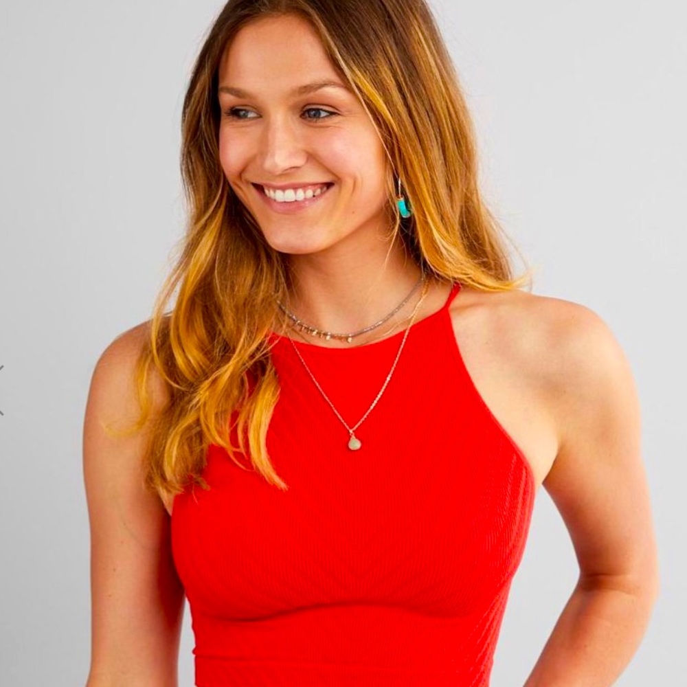 Textured High Neck Bralette